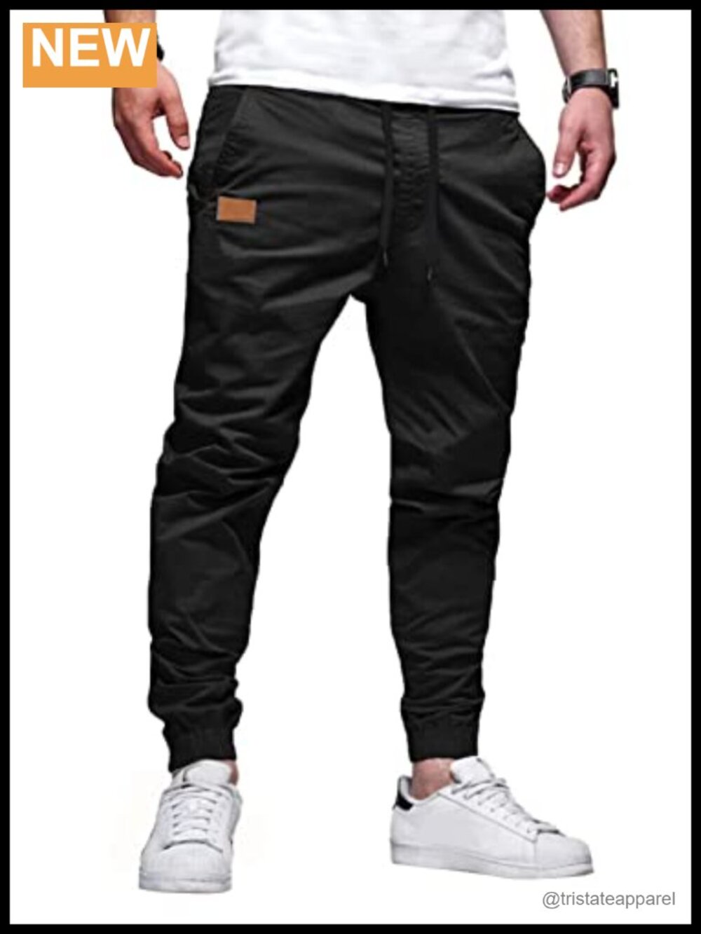 Cotton Stretch Twill Tapered Jogger Pants with Phone Pockets